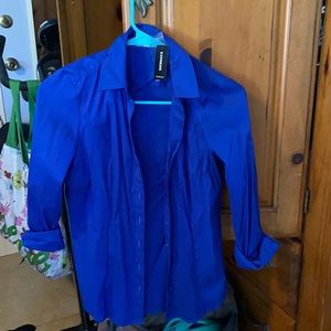 Express royal blue button up NWT